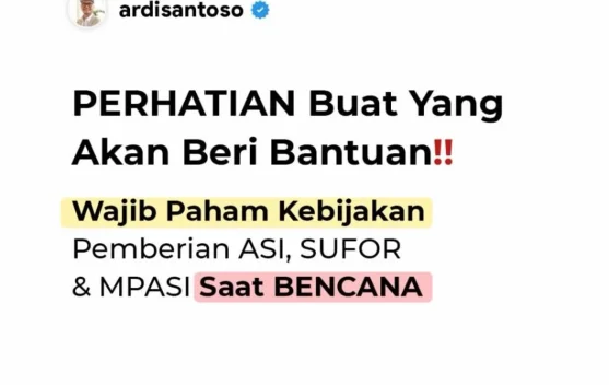 Dokter Anak Tegaskan Panduan Penanganan Gizi saat Bencana