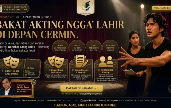 PARFI Kediri Gelar Workshop Acting Bersama Susilo Badar