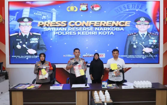 Polres Kediri Kota Amankan 21 Tersangka dan 642 Gram Sabu