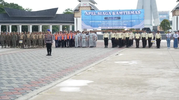 Polda Sultra Gelar Apel Siaga Kamtibmas  Ramadan 1447 H