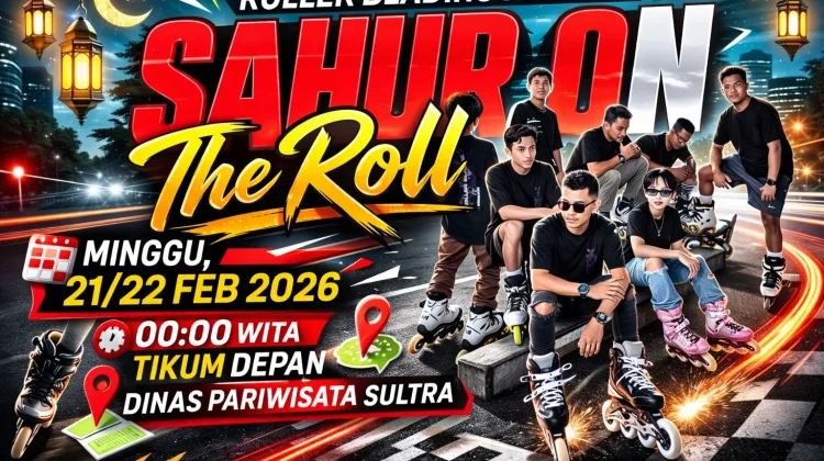 Komunitas Roller Blading Semarakkan Ramadan