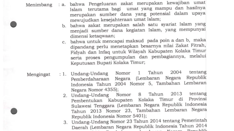 Pemkab Koltim Tetapkan Nilai Zakat Fitrah 1447 Hijriah