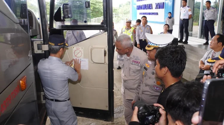Dirlantas Polda Sultra Pantau Rampcheck di Terminal Puuwatu