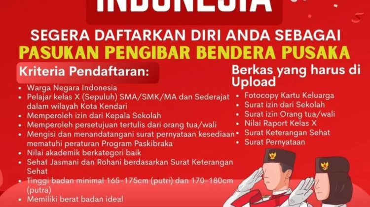 Kesbangpol Kendari Buka Seleksi Paskibraka 2026
