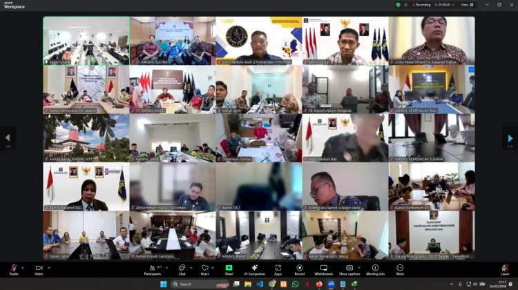 Kemenkum Sultra Ikuti Webinar Petunjuk Teknis Layanan Perseroan Perorangan dan T