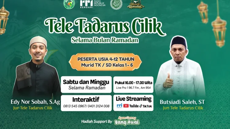 RRI Kendari Hadirkan Program “Tele Tadarus Cilik” Selama Ramadan