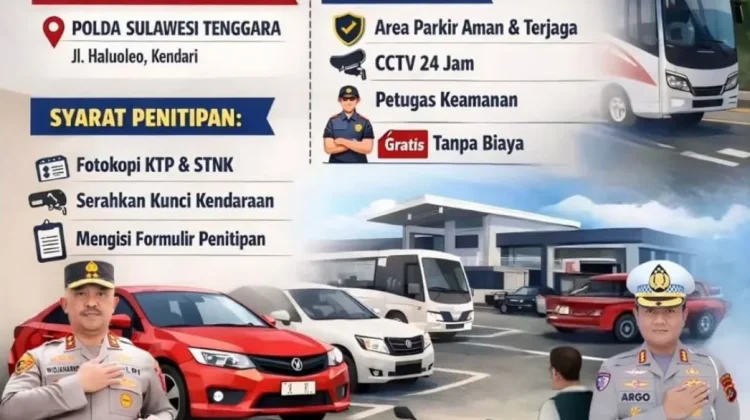 Polda Sultra Sediakan Penitipan Kendaraan Gratis Pemudik