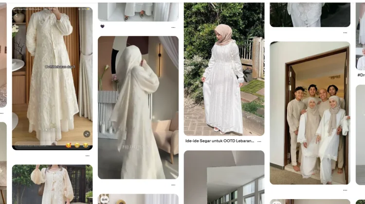 Outfit Lebaran Serba Putih Tren Lagi
