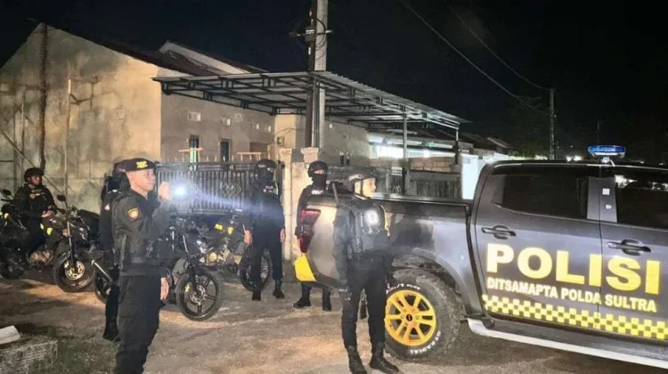 Ditsamapta Polda Sultra Tetap Siaga Jaga Kamtibmas Pascalebaran