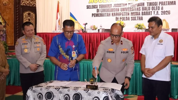 Polda Sultra dan UHO Jalin Kerja Sama Assessment SDM Unggul