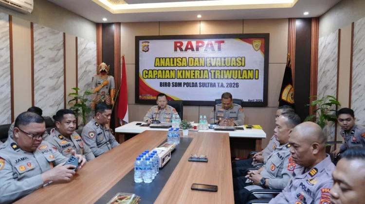 Biro SDM Polda Sultra Evaluasi Kinerja Triwulan Pertama