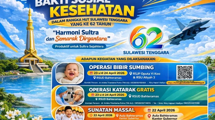 Bakti Sosial Kesehatan Meriahkan HUT ke-62 Sultra