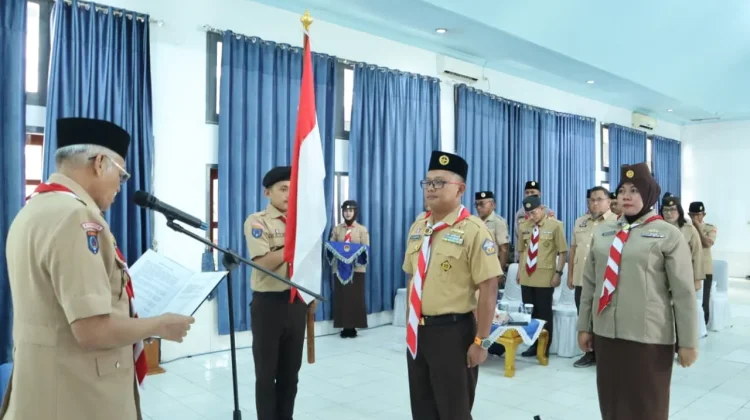 Sekda Sultra Lantik Mabi dan Pimpinan Saka Bahari Sultra