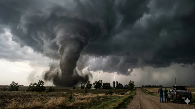 Tornado Berputar, Benturan Udara Panas dan Dingin