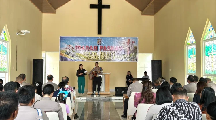 Polda Sultra Gelar Ibadah Perayaan Paskah, Perkuat Iman dan Kebersamaan Personel