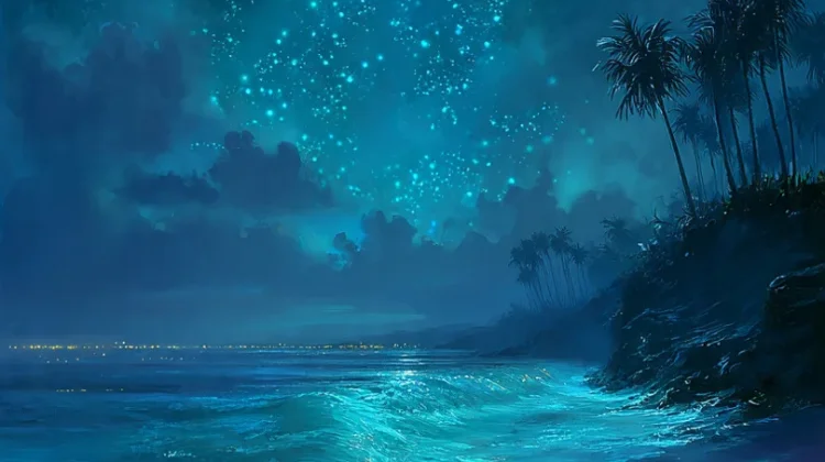 Fenomena Bioluminesensi, Laut Bercahaya Memukau di Malam Hari