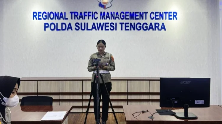 Ditlantas Polda Sultra dan RRI Kendari Siarkan Update Lalu Lintas Real-Time