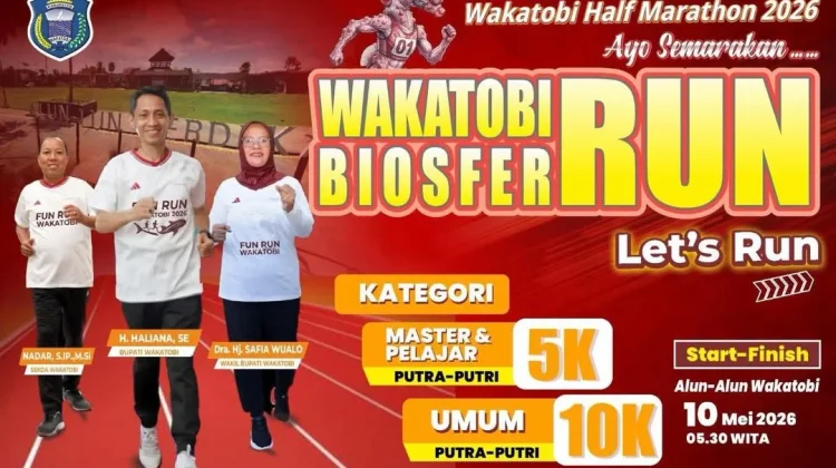 Wakatobi Biosfer Run 2026: Kategori 5K dan 10K Siap Digelar Mei Mendatang