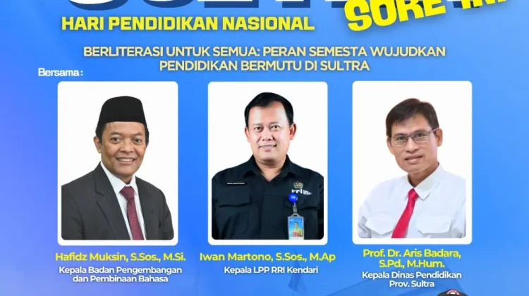 Dialog Hari Pendidikan Nasional di RRI Pro 1 Kendari