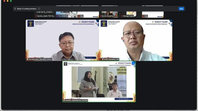 Kemenkum Sultra Ikuti Policy Talk Penguatan Kapasitas Analis Kebijakan