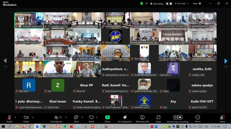 Kemenkum Sultra Ikuti Panel Evaluasi ZI menuju WBK/WBBM 2026