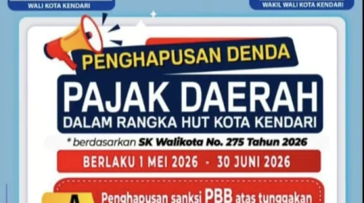 Kado Kota Kendari Penghapusan Denda Pajak Daerah