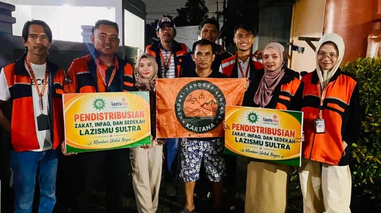 Penyaluran Paket Sembako Kemanusiaan Ditengah Cuaca Ekstrem Kota Kendari