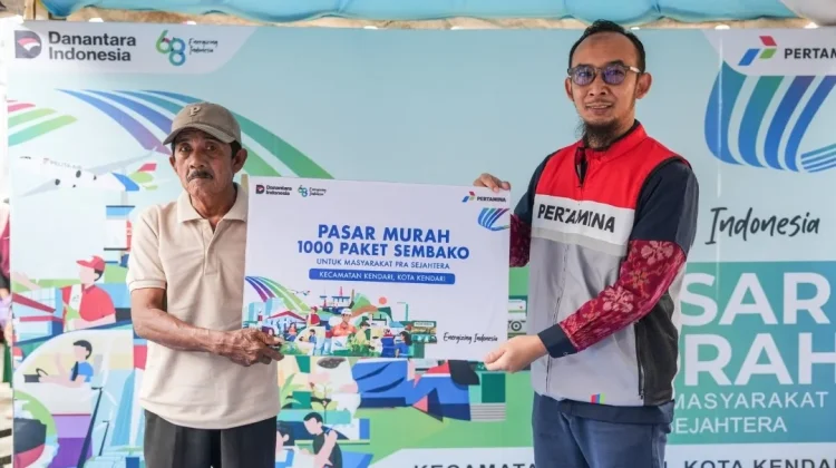 Pertamina Sulawesi Distribusikan 1.000 Paket Sembako Warga Kendari