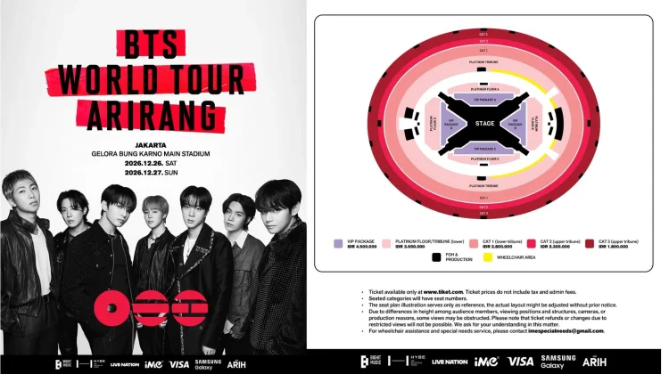 Harga Tiket BTS ARIRANG Jakarta Resmi Dirilis