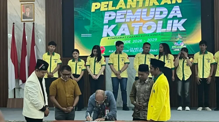 Resmi Dilantik, Pemuda Katolik Cabang Kendari Diminta Jadi Mitra Strategis
