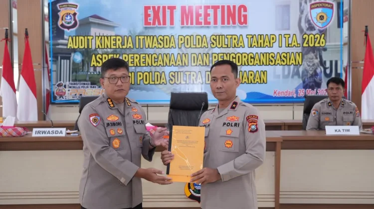 Wakapolda Sultra Pimpin Exit Meeting Audit Kinerja Tahap I 2026