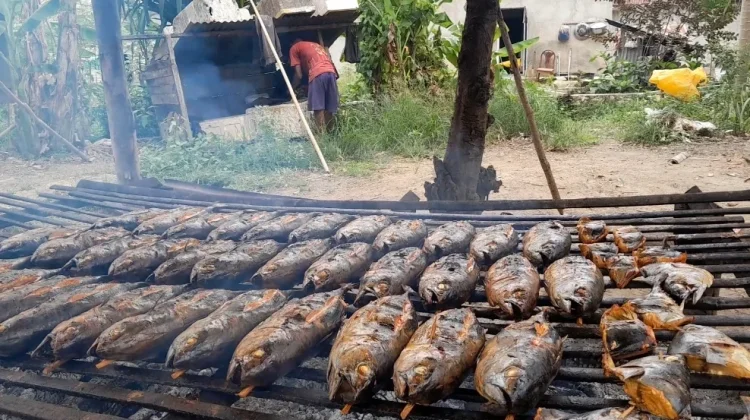 Melihat Proses Pembuatan Ikan Asap Khas Andonohu