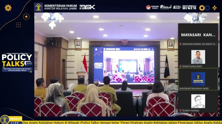 Kanwil Kemenkum Sultra Ikuti Policy Talk Peran Strategis Analis Kebijakan