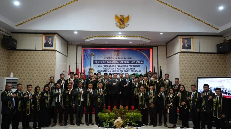 Perkuat Akses Keadilan, Kemenkum Sultra Kukuhkan Puluhan Paralegal CPLA