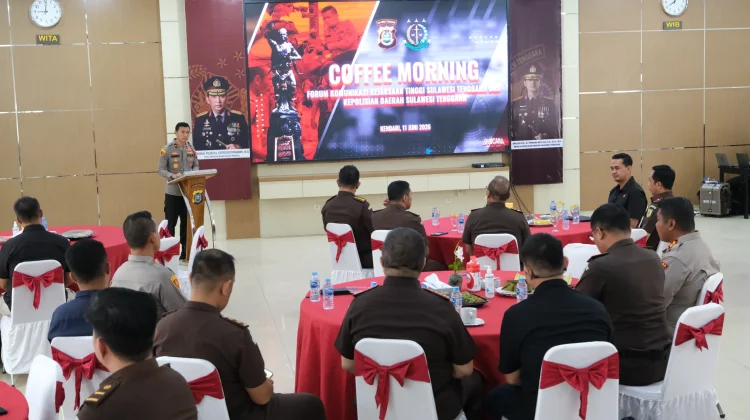 Polda Sultra dan Kejaksaan Tinggi Perkuat Sinergitas Penegakan Hukum