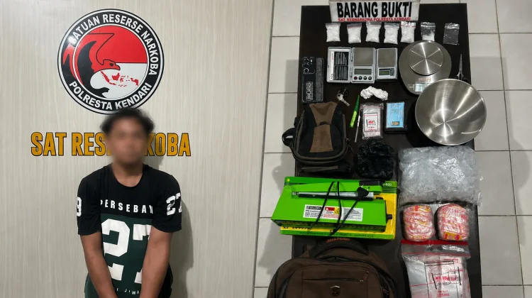 Gerebek Kamar Kost di Kambu, Polisi Sita 105 Gram Sabu