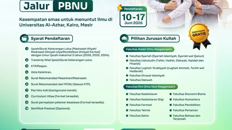 Dari Kendari  ke Kairo: PBNU Buka Jalur Santri kuliah di Al Ashar