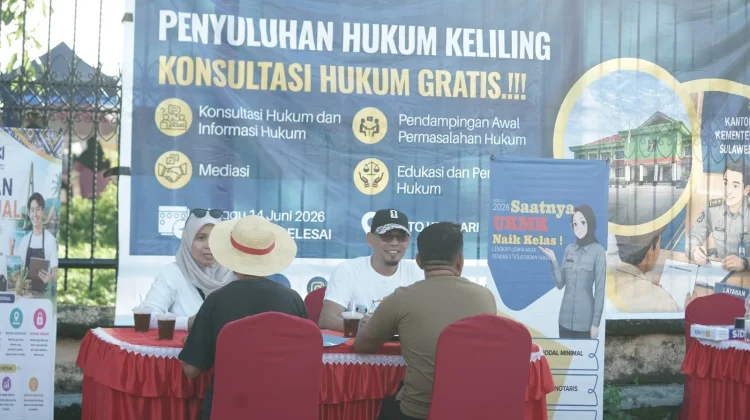 Kemenkum Sultra Berikan Penyuluhan Hukum Gratis kepada Masyarakat Kendari