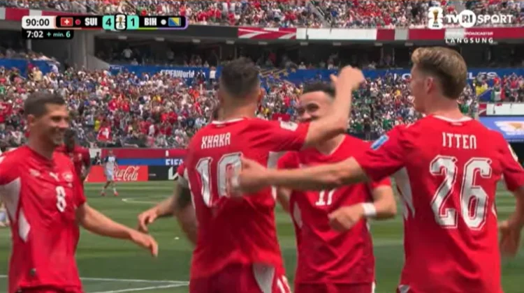 Diwarnai Kartu Merah dan Hujan Gol Keriuhan Menit Akhir, Swiss Gilas Bosnia 4-1
