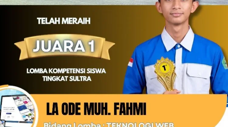 Tiga Siswa SMKN 6 Kendari Borong Juara 1 LKS Tingkat Sultra