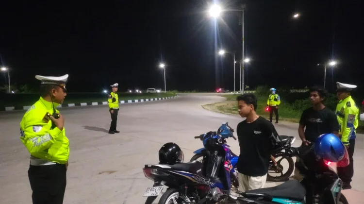 Antisipasi Balap Liar Malam Minggu, Ditlantas Polda Sultra Sisir Titik Rawan