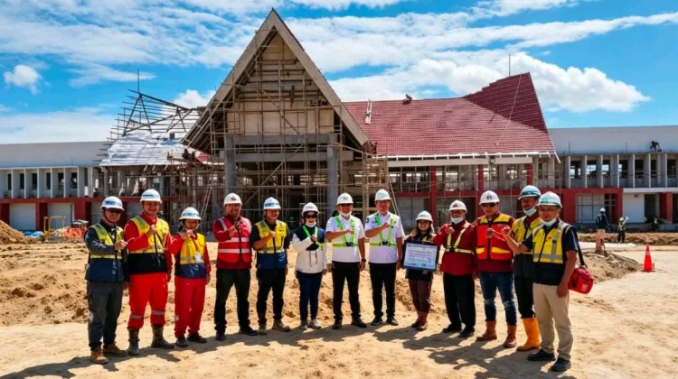 Bupati Konsel Tinjau Progres Pembangunan SMA Unggul Garuda