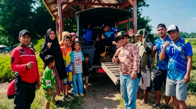 Damkar Bombana Evakuasi Buaya yang Meresahkan Warga Desa Lantowua