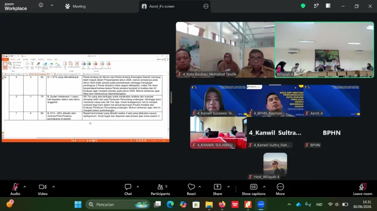 Kemenkum Sultra Validasi Sanggah IRH Sembilan Pemerintah Daerah di Sultra