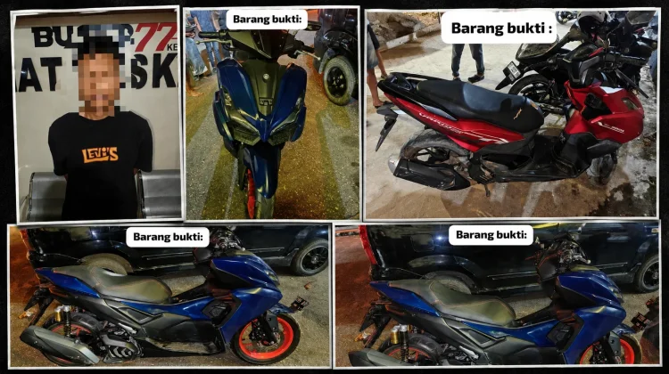 Beraksi di Enam TKP, Pencuri Motor Dibekuk Tim Gabungan