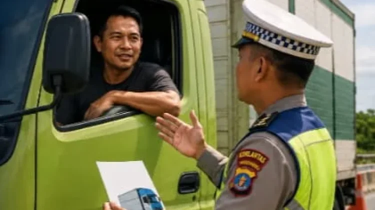 Korlantas Edukasi Sopir Truk Cegah ODOL