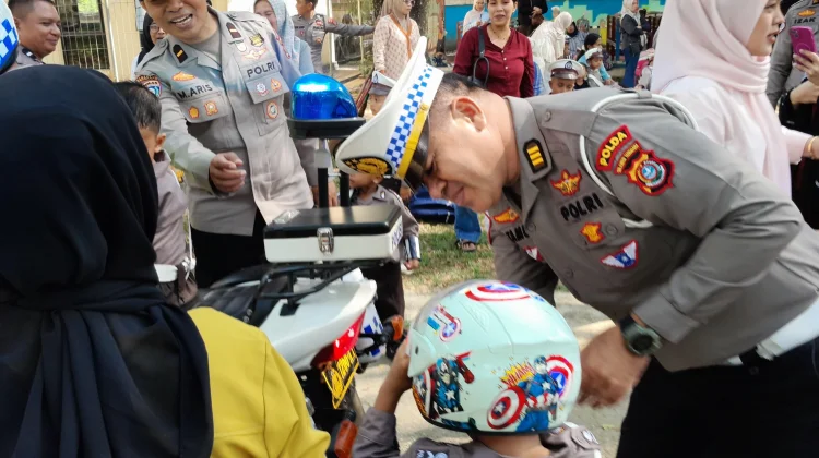 Ditlantas Polda Sultra Tanamkan Budaya Tertib Lalu Lintas sejak Dini