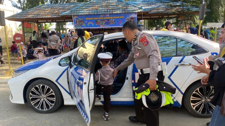 Ditlantas Polda Sultra Tanamkan Budaya Tertib Lalu Lintas sejak Dini