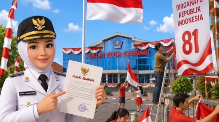 Pemkot Kendari Imbau Pengibaran Bendera Merah Putih Selama Agustus 2026