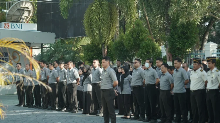 Kanwil Kemenkum Bersama Kanwil Ditjen Imigrasi Sultra gelar Apel Gabungan